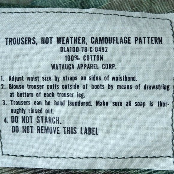 NEW 78' USMC Military Trouser RDF RipStop ERDL Hot Weather Camo Pants Med Reg - Picture 4 of 12